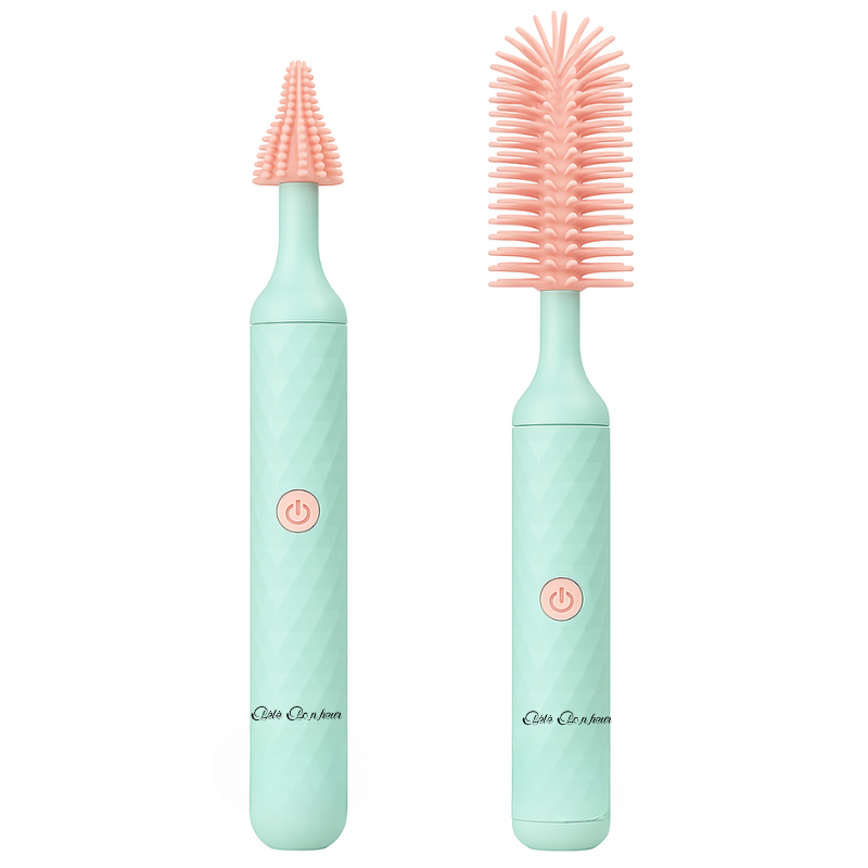 Brosse Électrique pour Accessoires Bébé – 2 Têtes & Brosse Fine, 100% Étanche