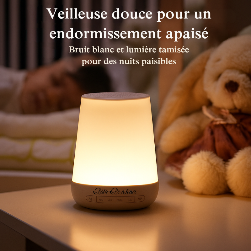 Veilleuse & Bruit Blanc pour Bébé – Sommeil Paisible Toute la Nuit