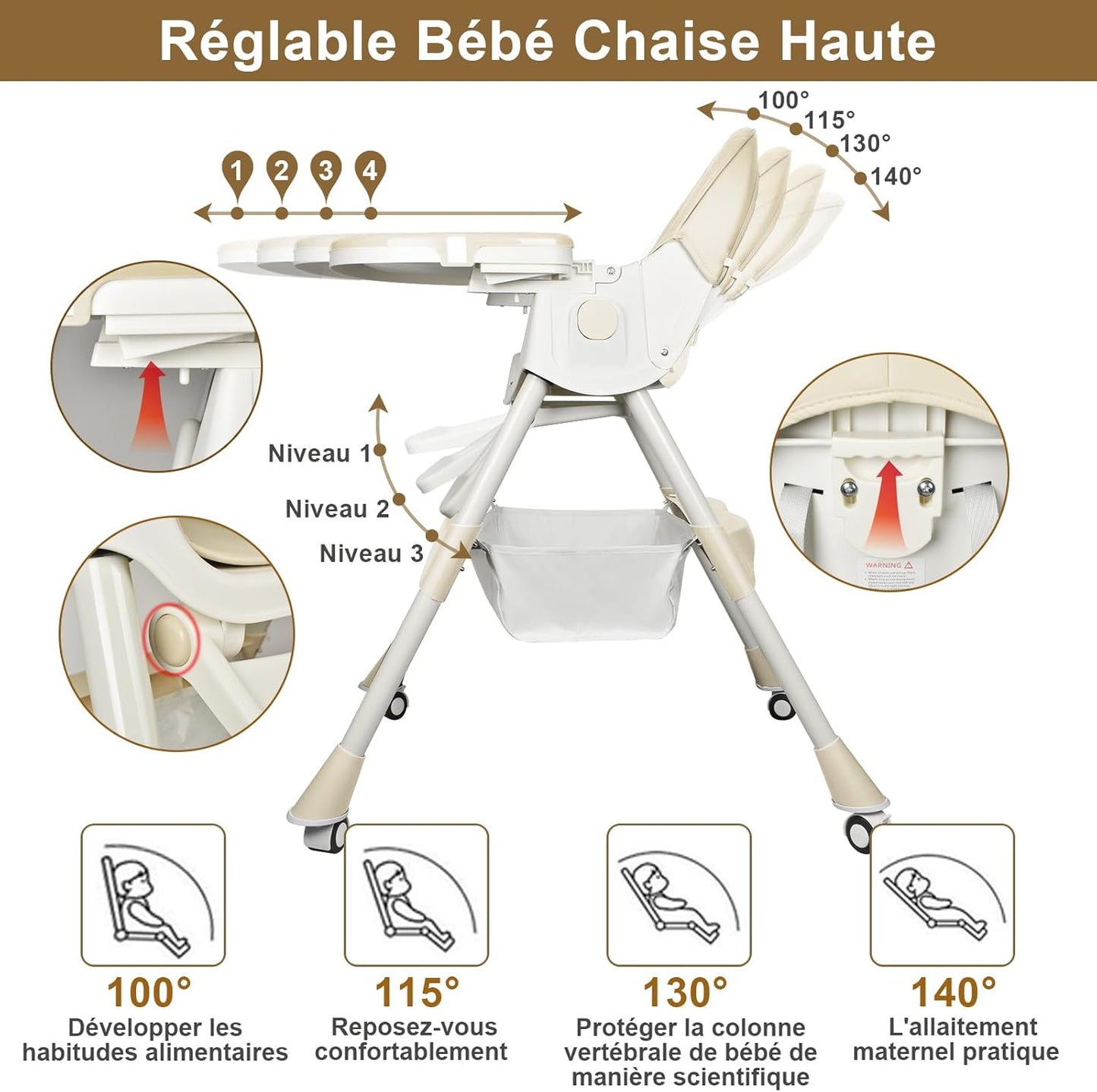 Chaise Haute Bébé