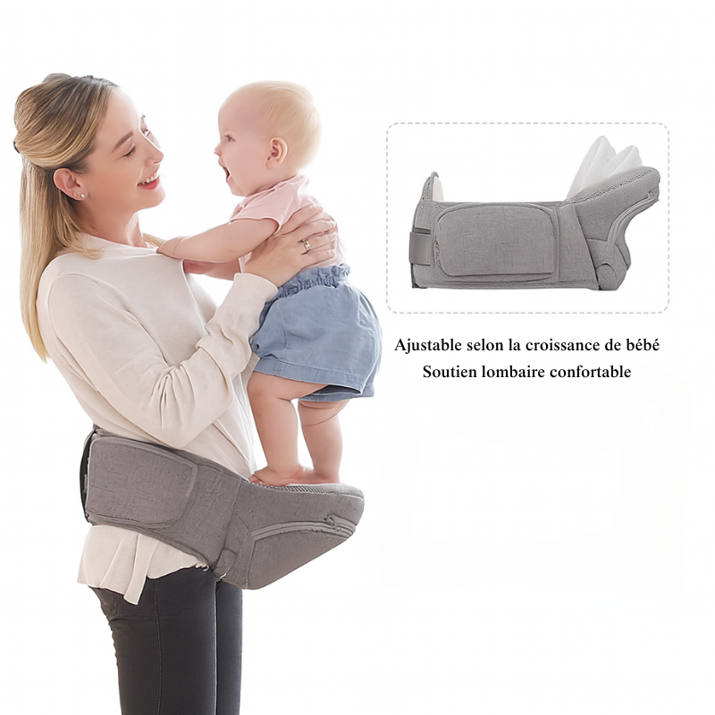 Porte-Bébé Ergonomique 5-en-1 avec Siège de Hanche et Soutien Lombaire – 3 à 36 Mois