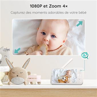 Babyphone Vidéo avec Caméra HD, Écran LCD et Communication Bidirectionnelle