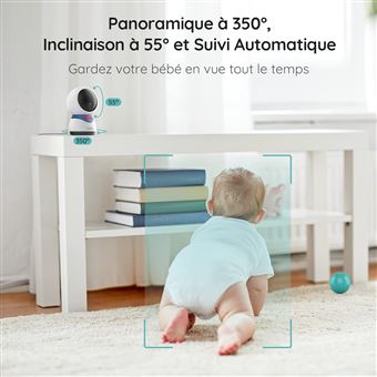 Babyphone Vidéo avec Caméra HD, Écran LCD et Communication Bidirectionnelle