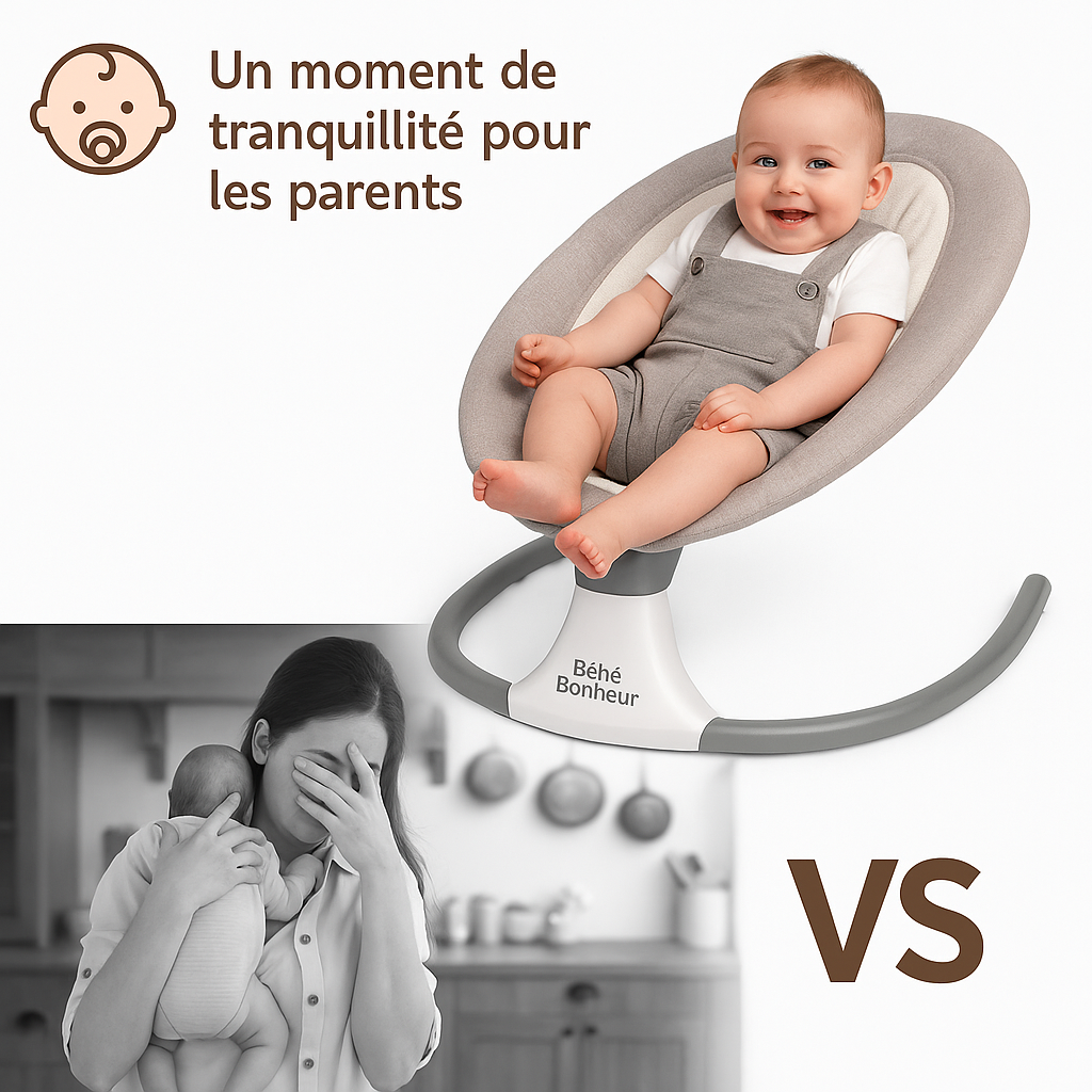 Berceau Bébé Électrique avec Bluetooth et Musique – 4 Vitesses, Léger et Confortable dès la Naissance