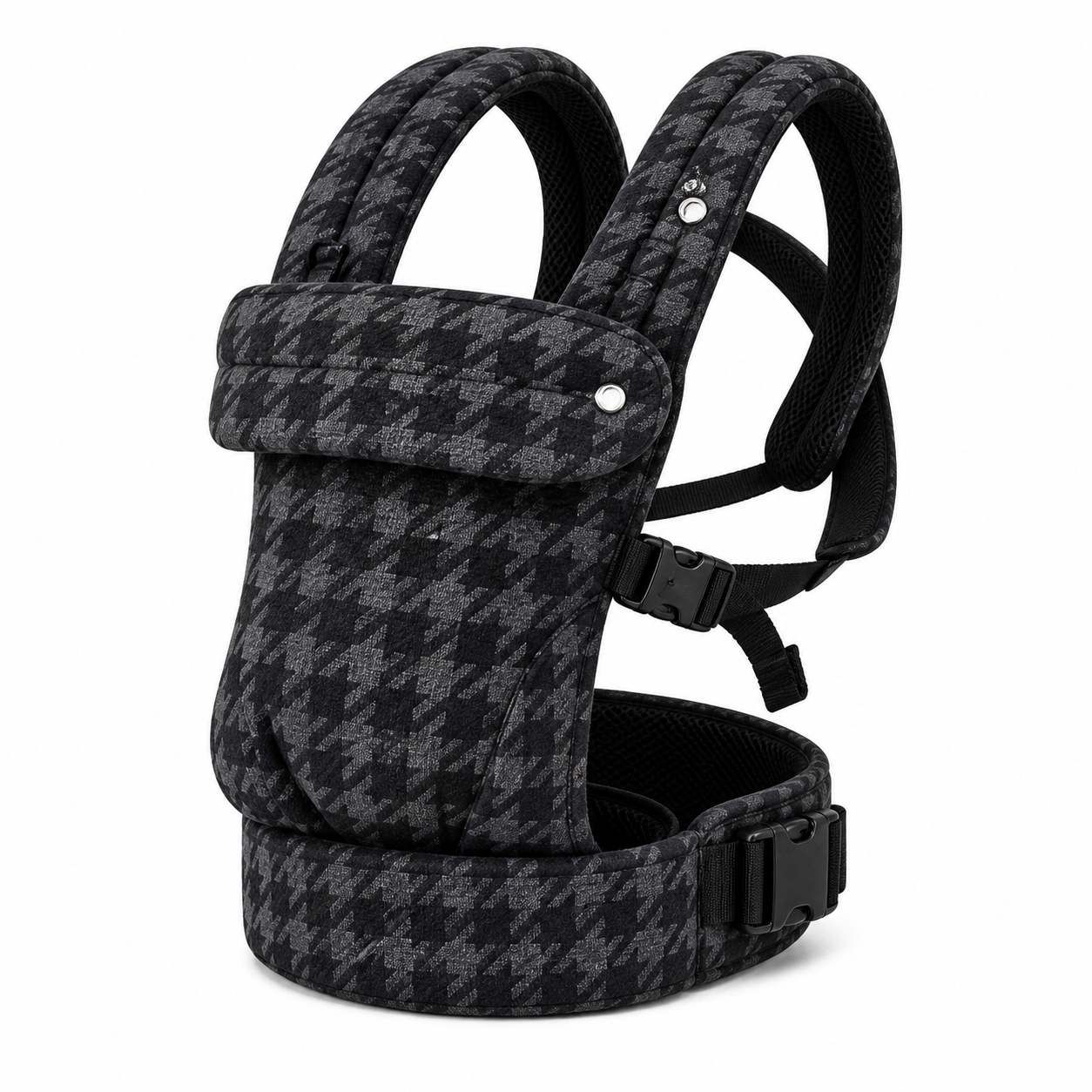 Porte-Bebe-Ergonomique-Ultra-Confort-Respirant-Reglable-Securise-Petit-Damier-Noir