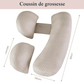 Coussin de Grossesse - Coussin de Positionnement Latéral pour Femme Enceinte | Soutien du Dos, des Hanches, des Jambes et du Ventre