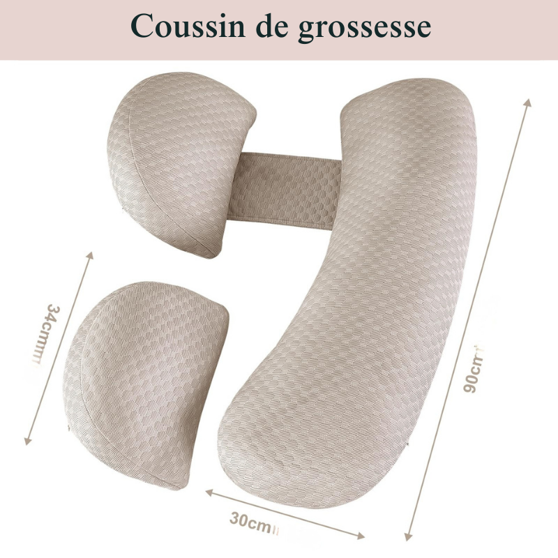 Coussin de Grossesse - Coussin de Positionnement Latéral pour Femme Enceinte | Soutien du Dos, des Hanches, des Jambes et du Ventre