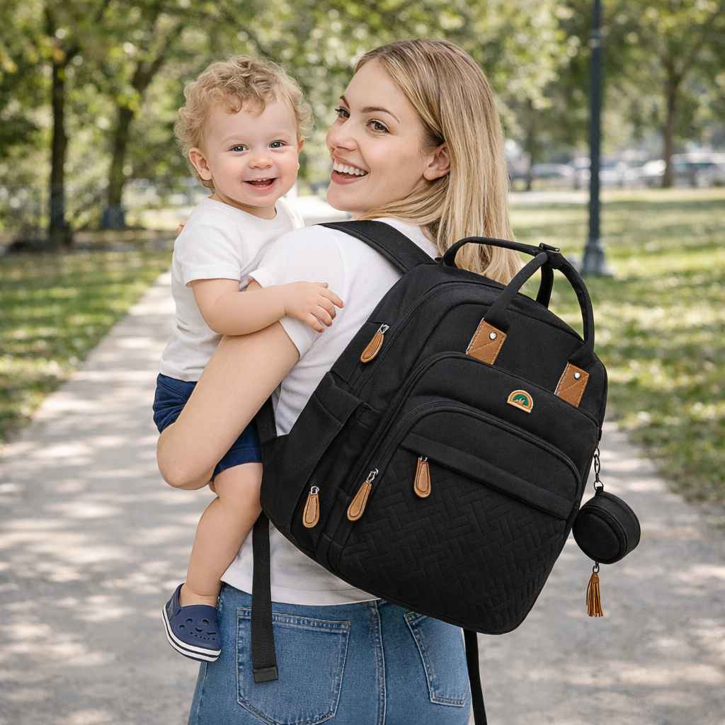 Sac à Langer Multifonction – Grande Capacité & 18 Poches