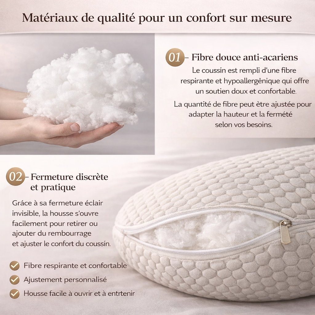 Coussin de grossesse ergonomique – Soutien ventre, dos & hanches