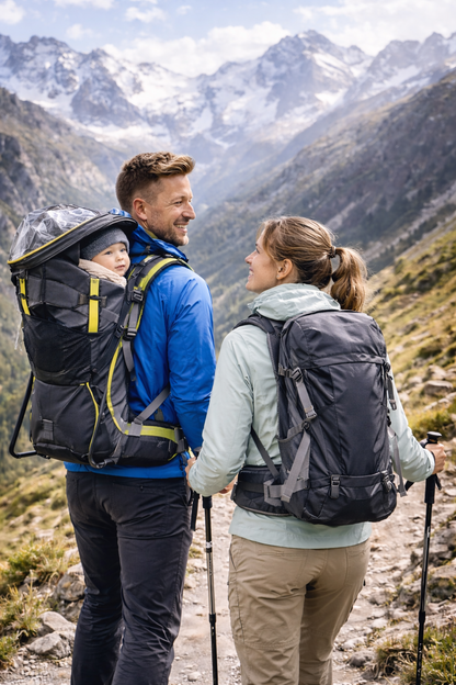 Porte Bébé Randonnée Ergonomique | Sac de Portage Confort et Maintien
