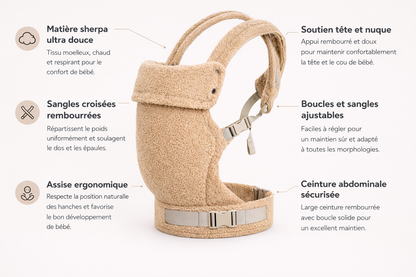 Porte Bébé Physiologique Ergonomique Respirant – Confort, Sécurité et Liberté 0 à 36 mois
