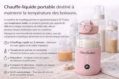 Chauffe Biberon Portable Rechargeable – Température Parfaite Partout