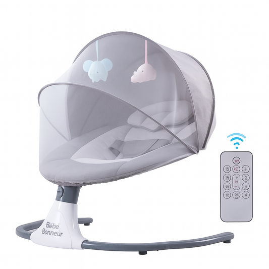 Berceau Bébé Électrique avec Bluetooth et Musique – 4 Vitesses, Léger et Confortable dès la Naissance
