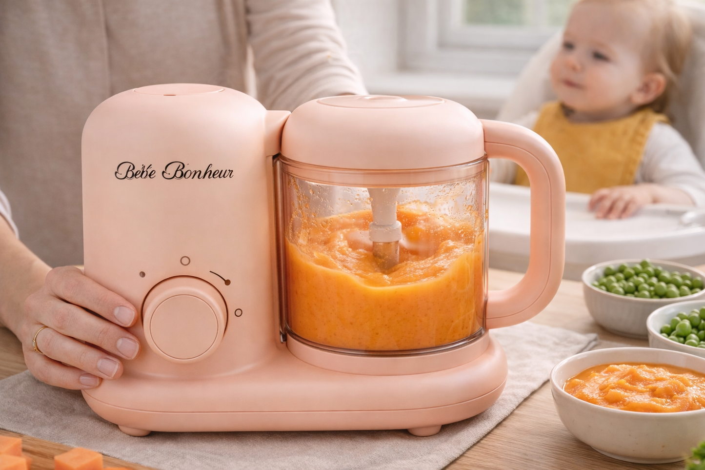 Robot cuiseur bébé vapeur et mixeur – Préparation repas bébé facile