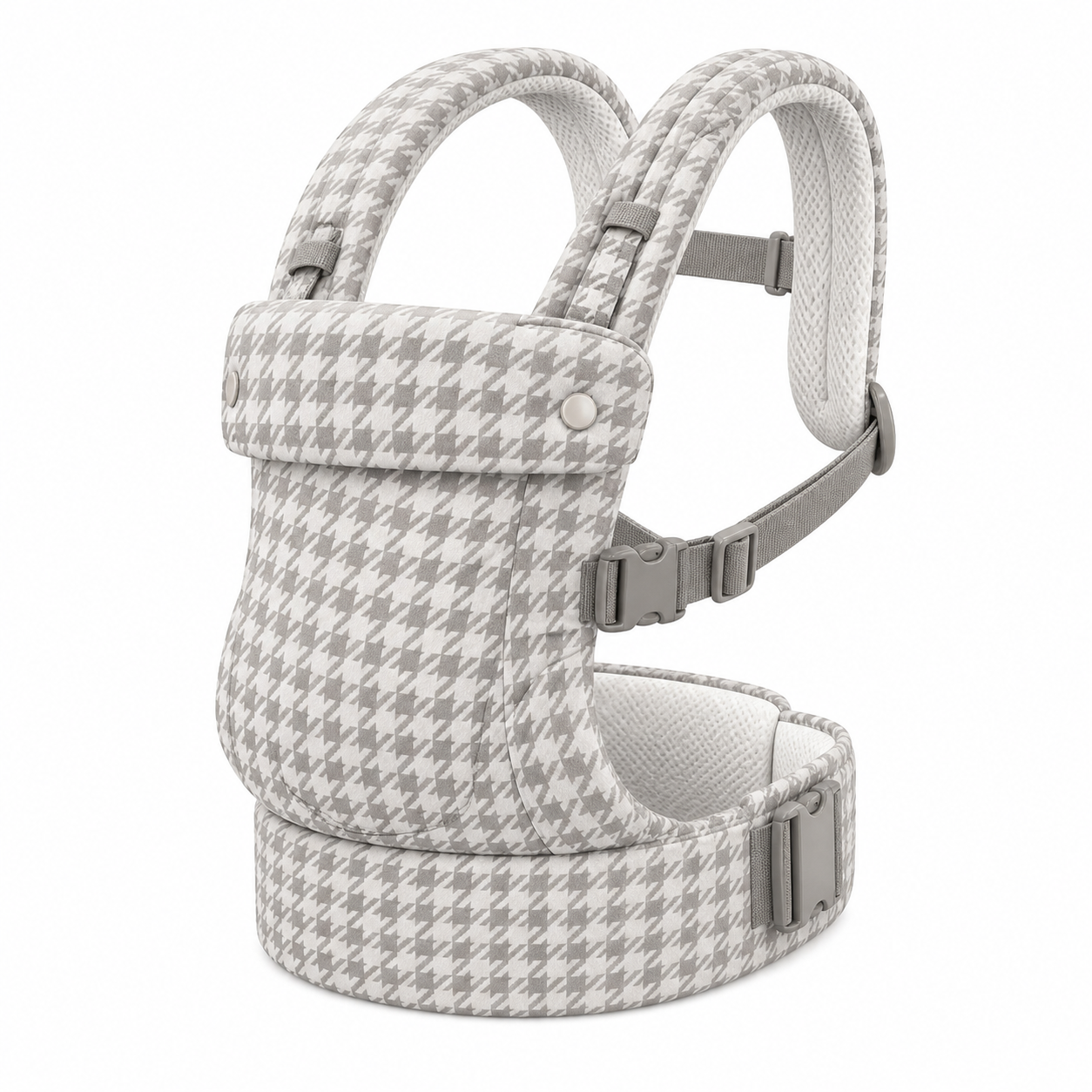 Porte-Bebe-Ergonomique-Ultra-Confort-Respirant-Reglable-Securise-Damier-Gris