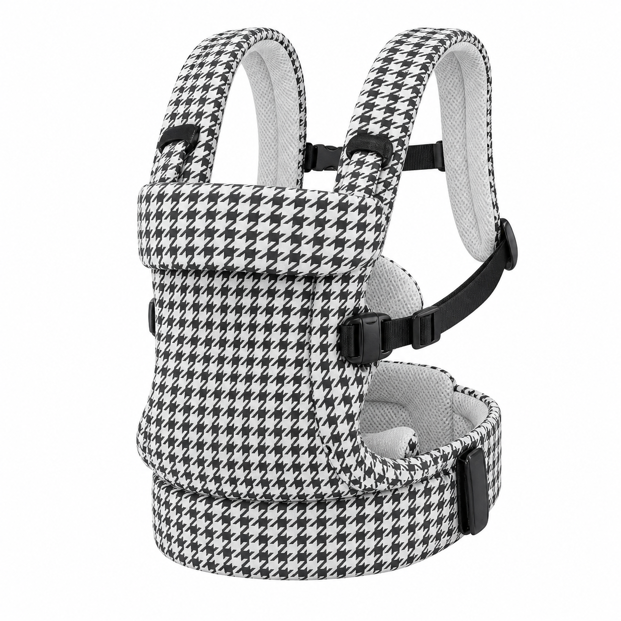 Porte-Bebe-Ergonomique-Ultra-Confort-Respirant-Reglable-Securise-Damier-Noir