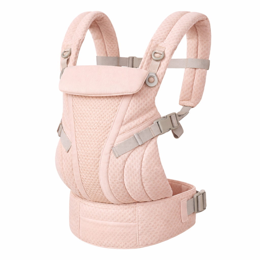 Porte-Bebe-Physiologique-Ergonomique-Respirant-Confort-Securite-0-a36-mois-rose
